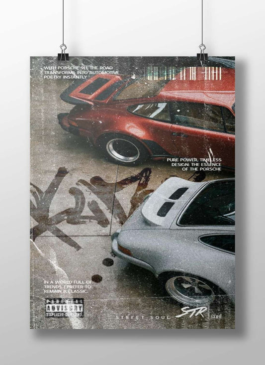 Porsche 911 Main Subject: Porsche 911 Matte BoizzBoard rigid print — Cars wall art India | PosterBoizz