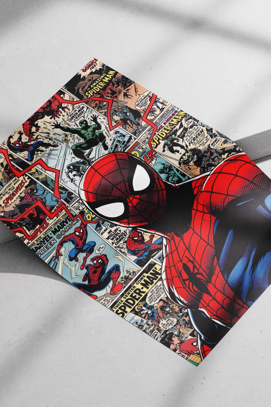 Spider-Man (Marvel Comics) Main Subject: Spider-Man (Marvel Comics) Matte poster print — Superhero wall art India |