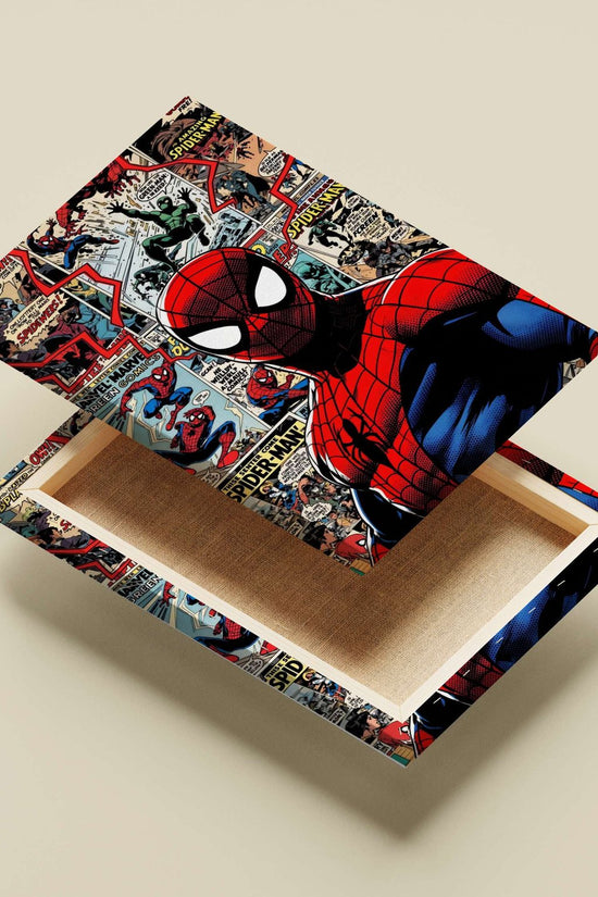 Spider-Man (Marvel Comics) Main Subject: Spider-Man (Marvel Comics) Canvas wall art — Superhero wall art India | PosterBoizz