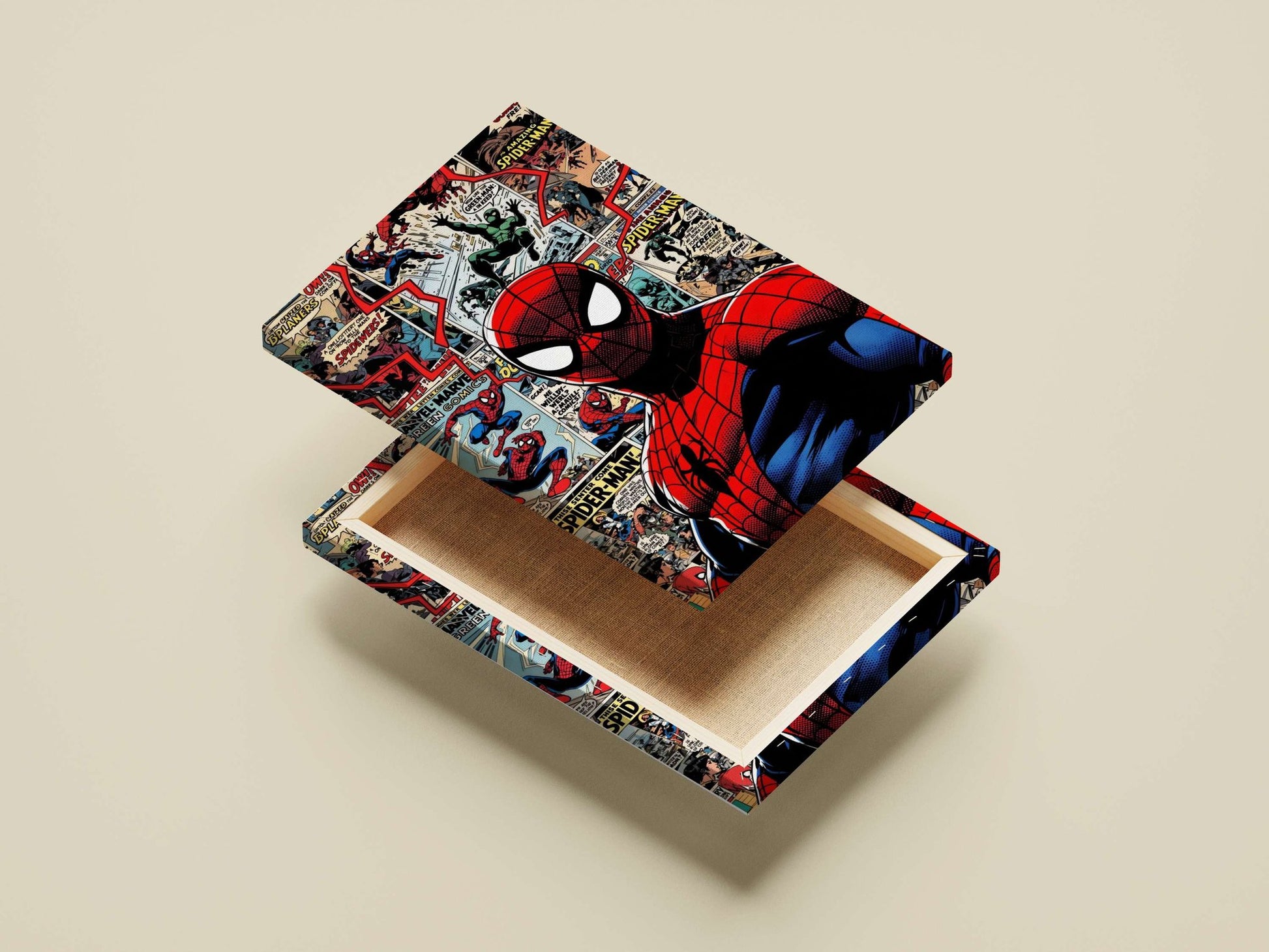 Spider-Man (Marvel Comics) Main Subject: Spider-Man (Marvel Comics) Canvas wall art — Superhero wall art India | PosterBoizz