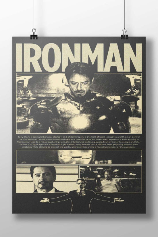 Tony Stark and Iron Man (franchise) Main Subject: Tony Stark and Iron Man (franchise) Matte BoizzBoard rigid print —