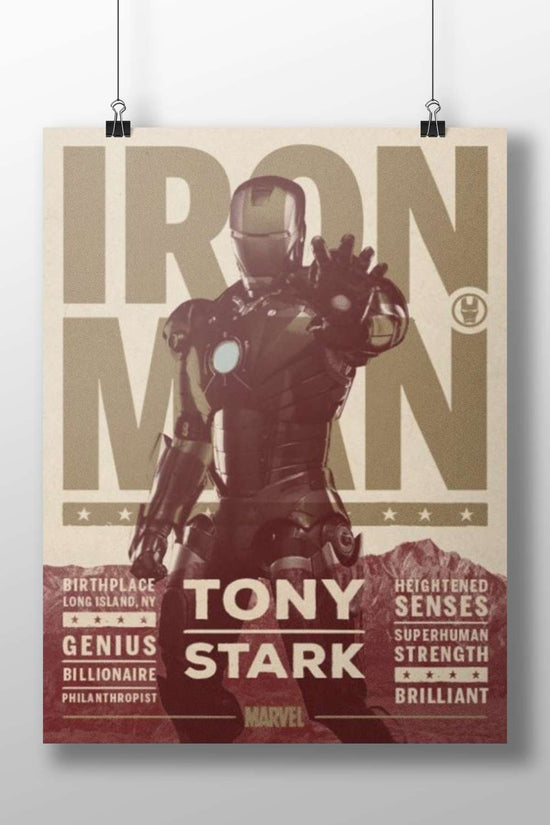 Tony Stark (Iron Man), Marvel character Main Subject: Tony Stark (Iron Man), Marvel character Matte BoizzBoard rigid print —