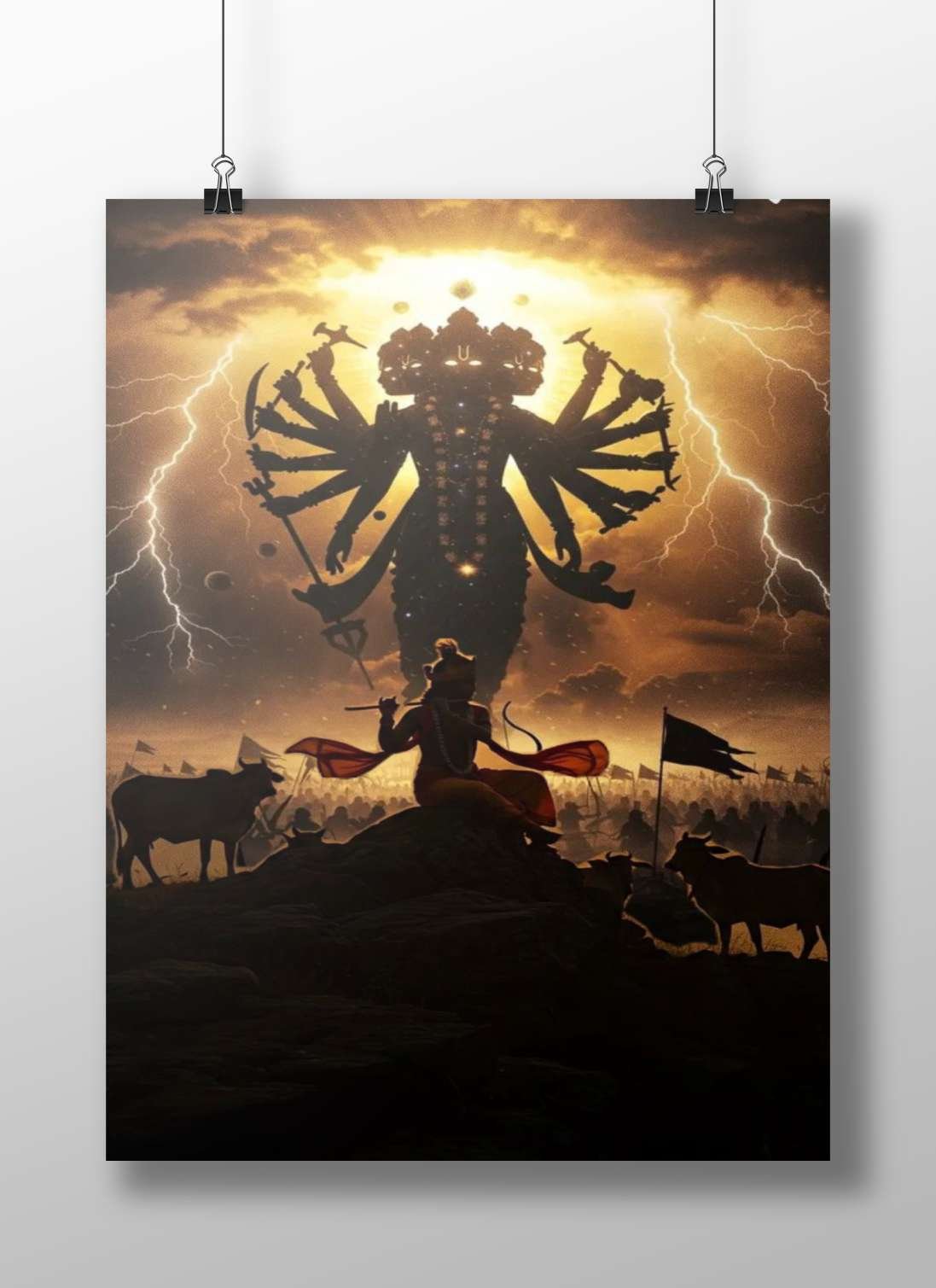 Shiva (Hindu deity) Main Subject: Shiva (Hindu deity) Matte BoizzBoard rigid print — Sanatan wall art India | PosterBoizz