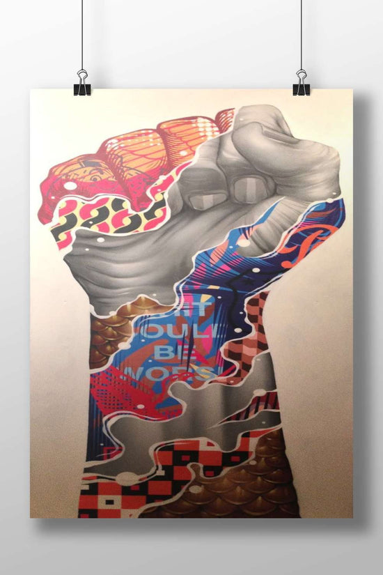 A hand Main Subject: A hand Matte BoizzBoard rigid print — Art wall art India | PosterBoizz