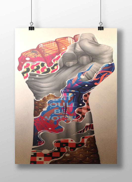 A hand Main Subject: A hand Matte BoizzBoard rigid print — Art wall art India | PosterBoizz