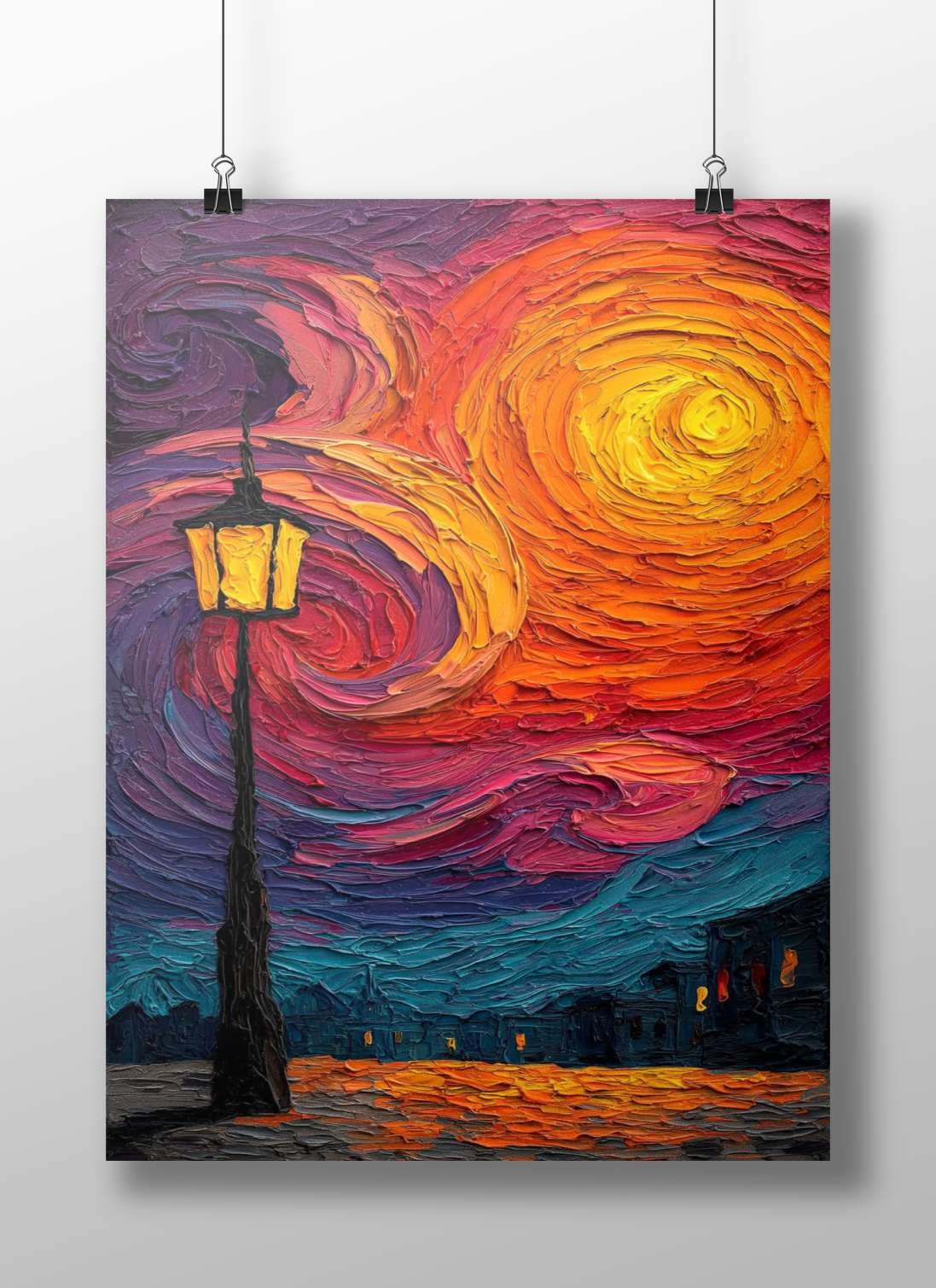 street lamp Main Subject: street lamp Matte BoizzBoard rigid print — Art wall art India | PosterBoizz