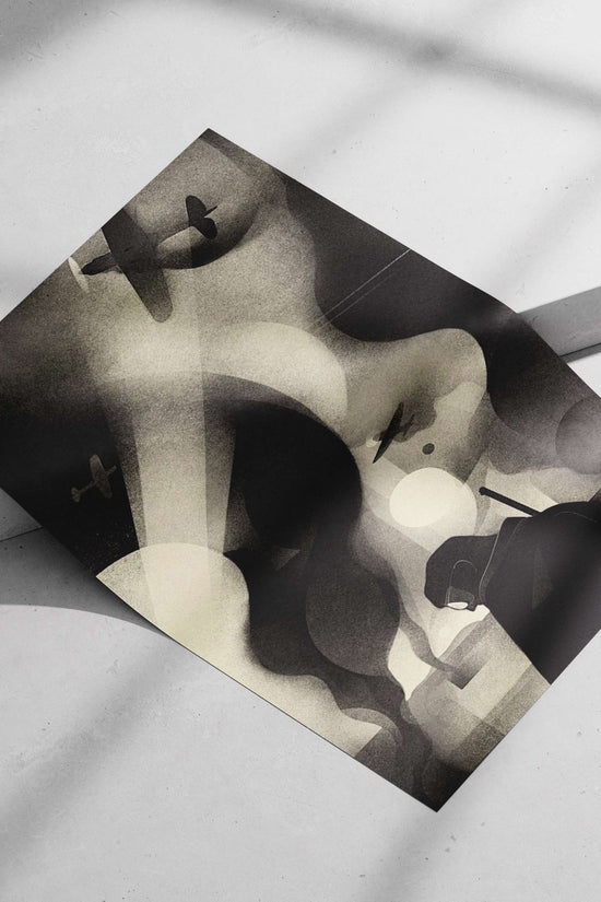 Hooded Aviator Modern Noir Matte poster print — Art wall art India | PosterBoizz