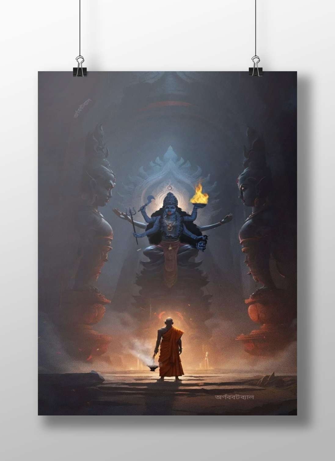 Shiva (Hindu deity) Main Subject: Shiva (Hindu deity) Matte BoizzBoard rigid print — Sanatan wall art India | PosterBoizz