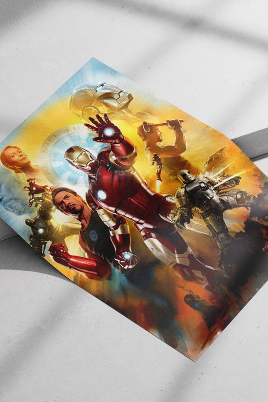 Marvel Cinematic Universe characters including Tony Stark (Iron Man), Steve Rogers (Captain America), and Thor (Norse deity)