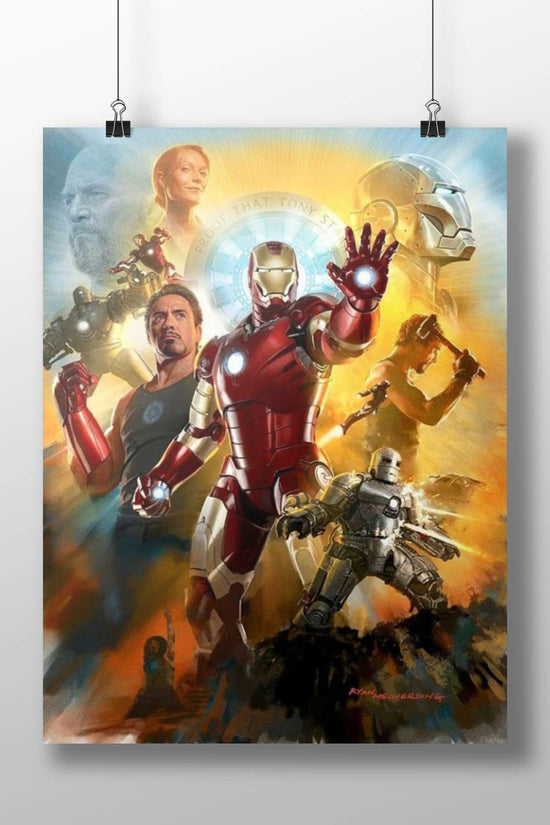 Marvel Cinematic Universe characters including Tony Stark (Iron Man), Steve Rogers (Captain America), and Thor (Norse deity)
