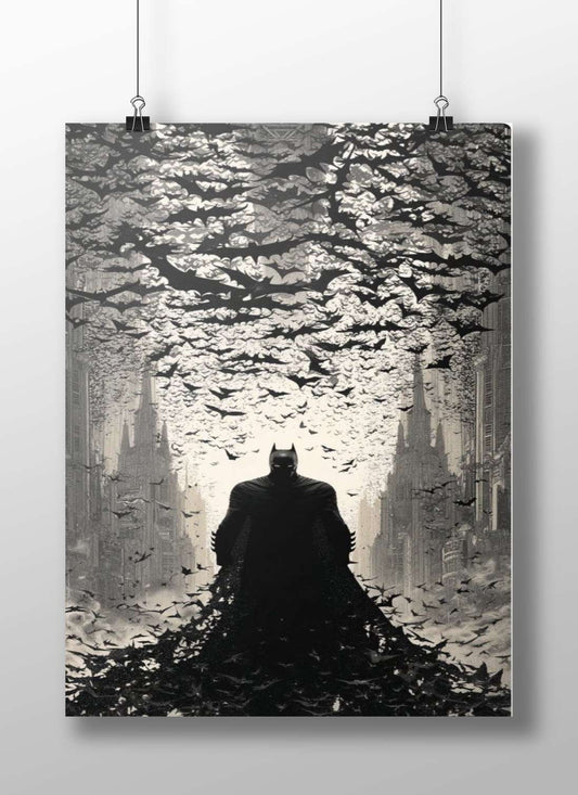 Batman (DC Comics franchise) Main Subject: Batman (DC Comics franchise) Matte BoizzBoard rigid print — Superhero wall art