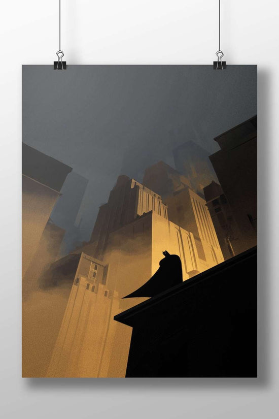 Batman on Batpod (DC Comics) Main Subject: Batman on Batpod (DC Comics) Matte BoizzBoard rigid print — Superhero wall art