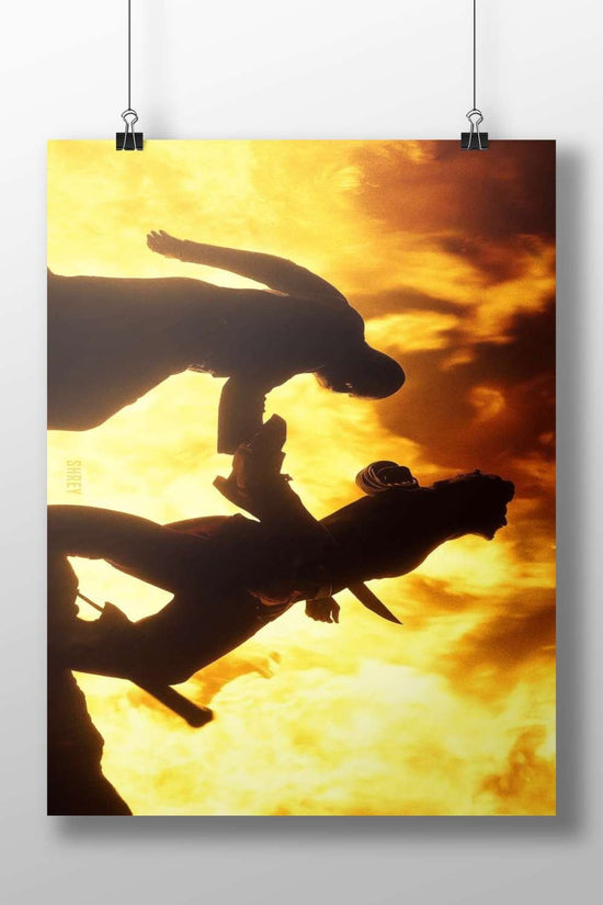 Black Panther and Killmonger Main Subject: Black Panther and Killmonger Matte BoizzBoard rigid print — Superhero wall art