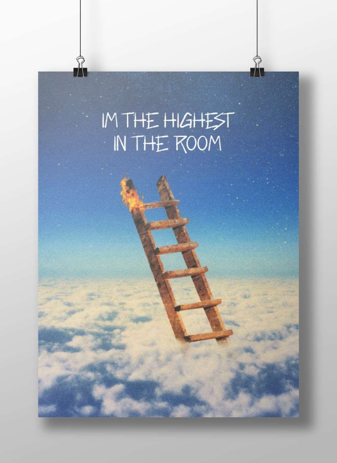 Burning wooden ladder Main Subject: Burning wooden ladder Matte BoizzBoard rigid print — Art wall art India | PosterBoizz
