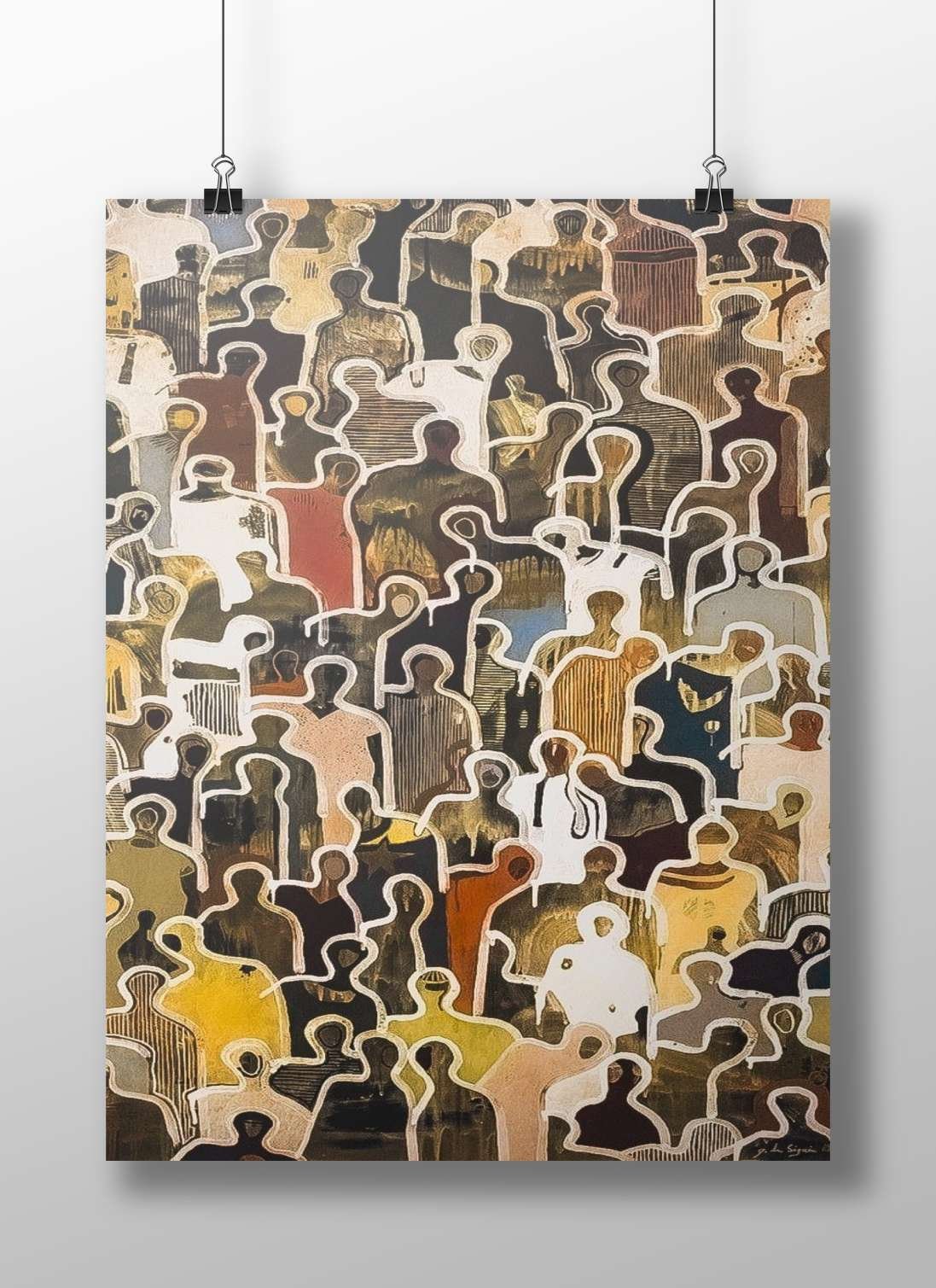 [None] Mid-20th Century Modern (Abstract Expressionism) Matte BoizzBoard rigid print — Art wall art India | PosterBoizz