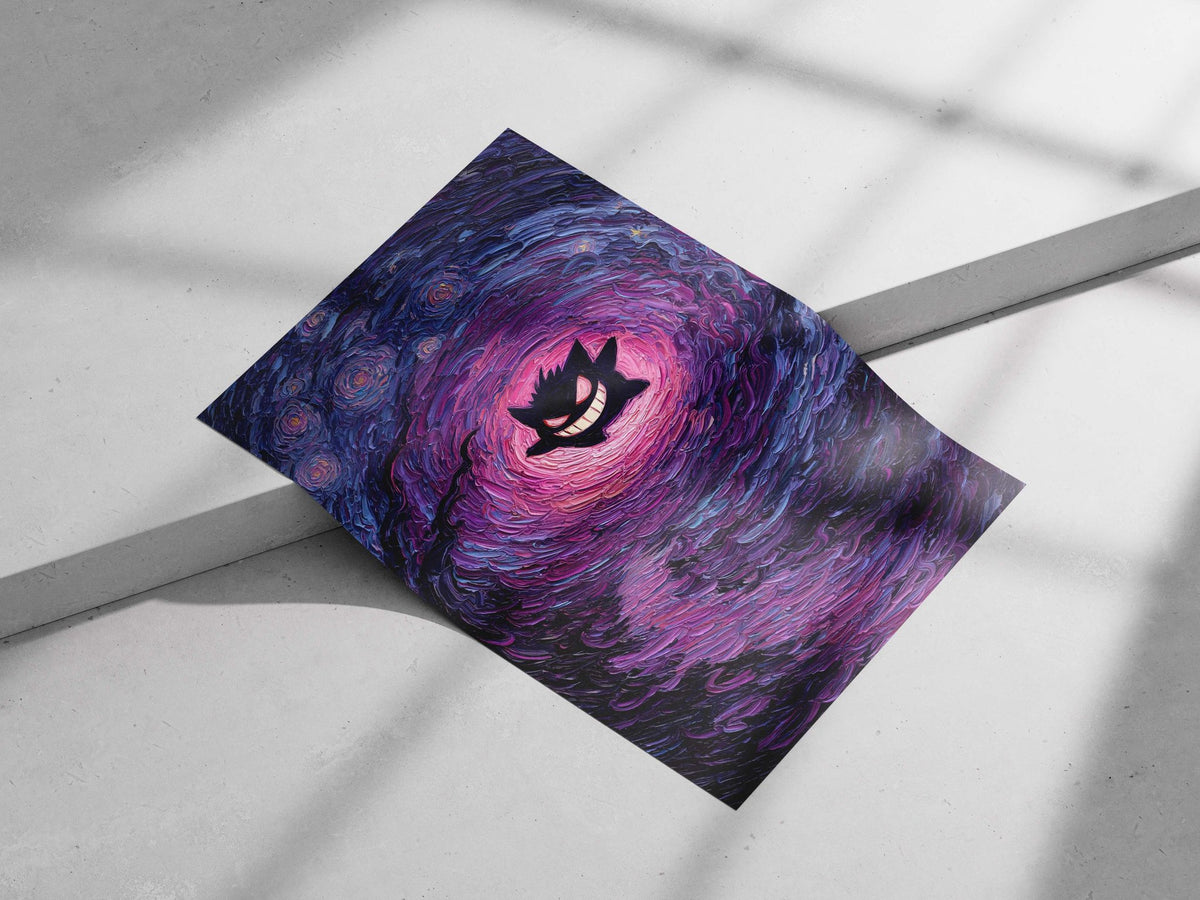 Gengar (Pokémon franchise) Main Subject: Gengar (Pokémon franchise) Matte poster print — Gaming wall art India | PosterBoizz