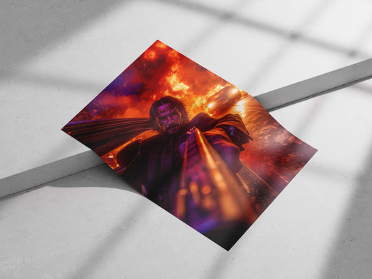 John Wick (John Wick franchise) Main Subject: John Wick (John Wick franchise) Matte poster print — Hollywood wall art India