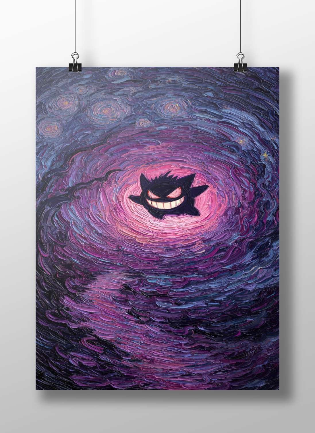 Gengar (Pokémon franchise) Main Subject: Gengar (Pokémon franchise) Matte BoizzBoard rigid print — Gaming wall art India |