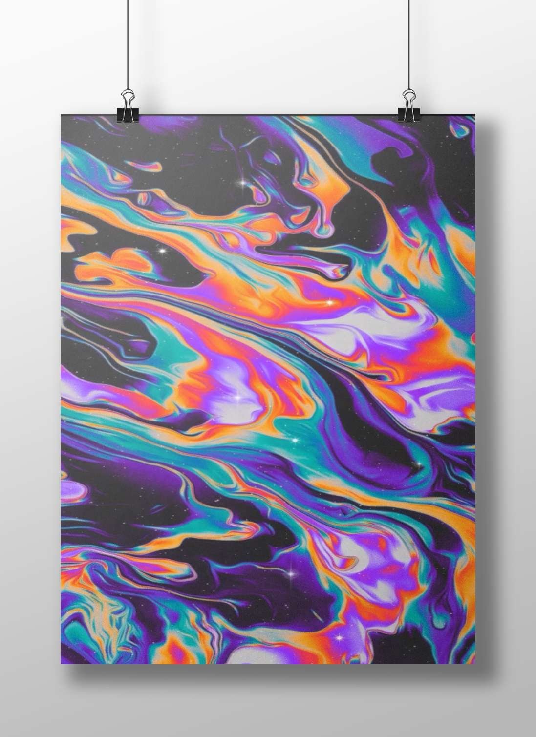 Abstract Fluid Art Composition Infinity Flow - Abstract Fluid Art Poster