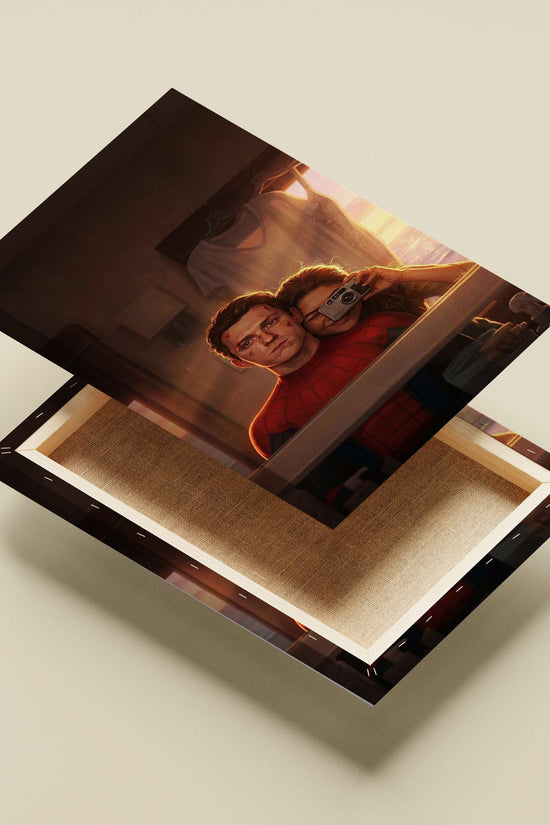 Tom Holland (Peter Parker/Spider-Man), Zendaya (MJ) Spider-Man (Tom Holland) And Mj (Zendaya) In Bathroom Mirror