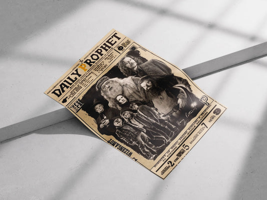 Harry Potter Daily Prophet Newspaper Art Print | Wizarding World Decor