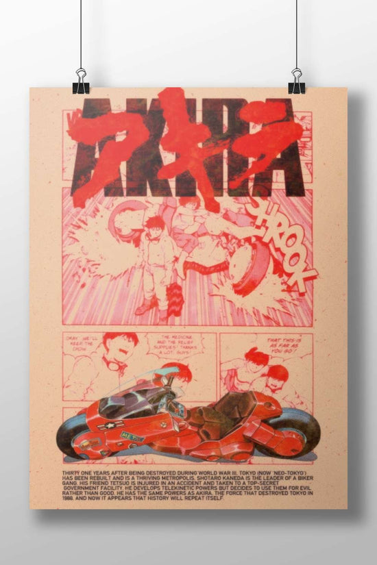 Akira (manga/anime franchise by Katsuhiro Otomo) Akira - Neo-Tokyo Future Minimalist Poster