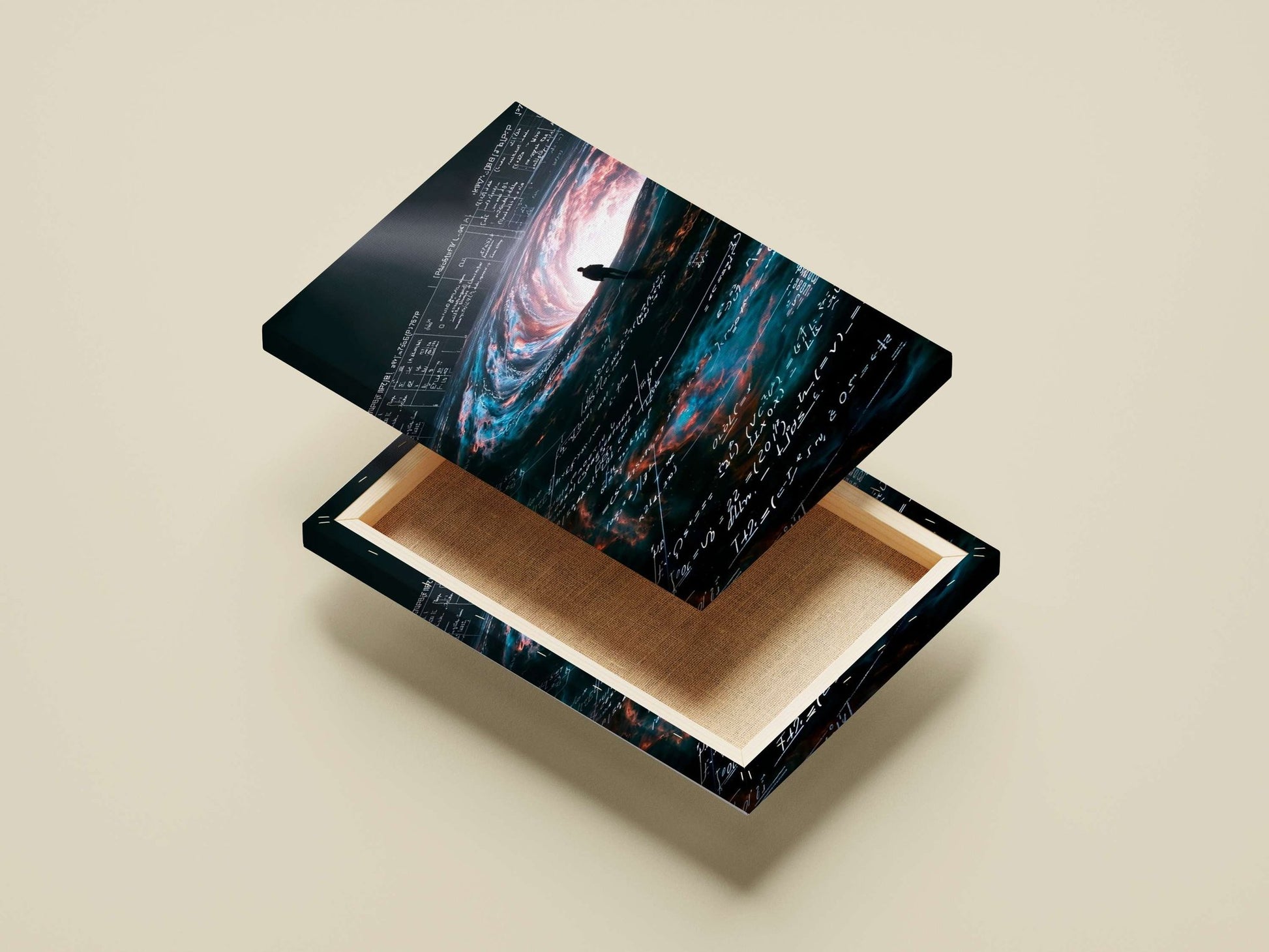 Cosmic vortex with mathematical equations Main Subject: Cosmic vortex with mathematical equations Canvas wall art — Art wall