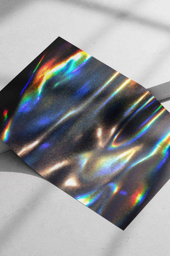 Iridescent Oil On Water Abstract Art – Digital Minimalist Wall Print