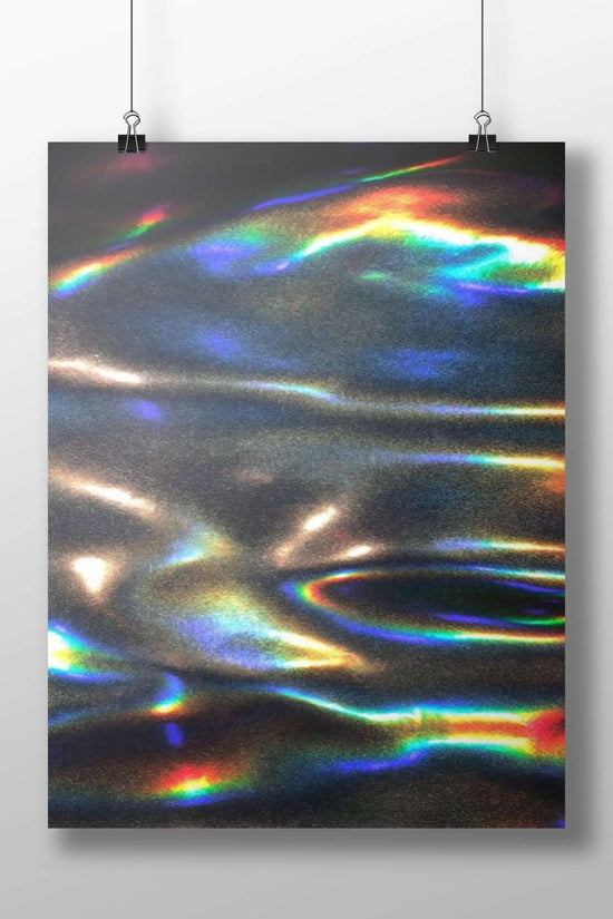 Iridescent Oil On Water Abstract Art – Digital Minimalist Wall Print
