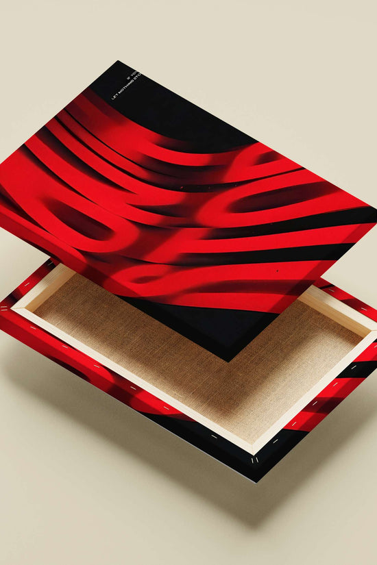 The Matrix Dynamic Red Abstract Flowing Lines Motivational Poster – Modern Digital Art
