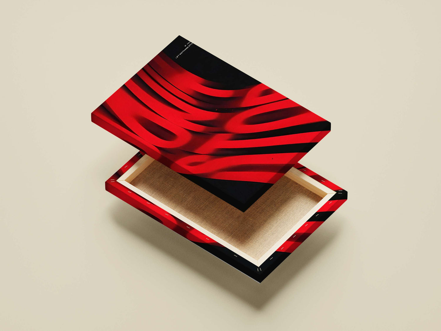 The Matrix Dynamic Red Abstract Flowing Lines Motivational Poster – Modern Digital Art