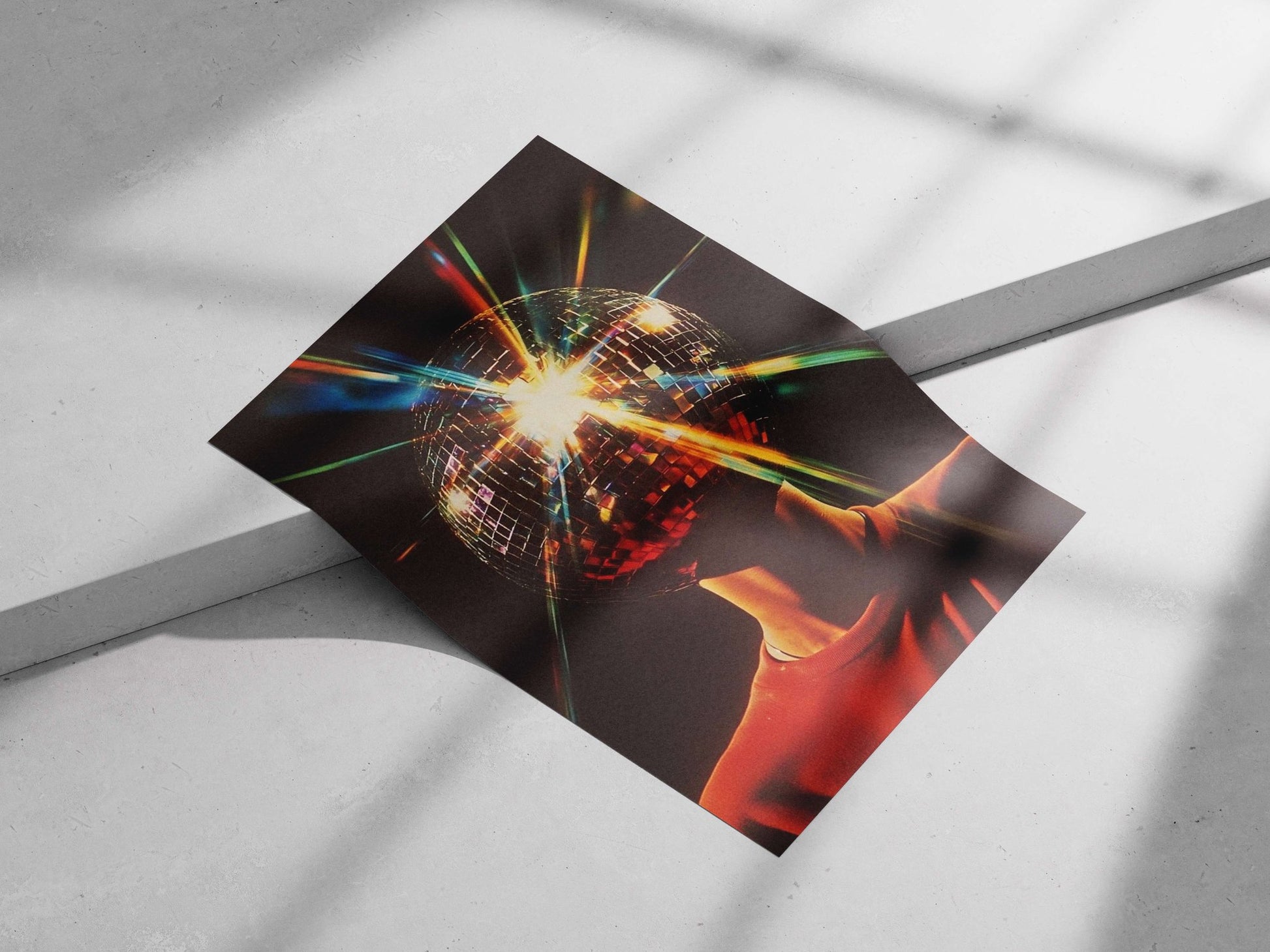 Disco Ball Main Subject: Disco Ball Matte poster print — Art wall art India | PosterBoizz