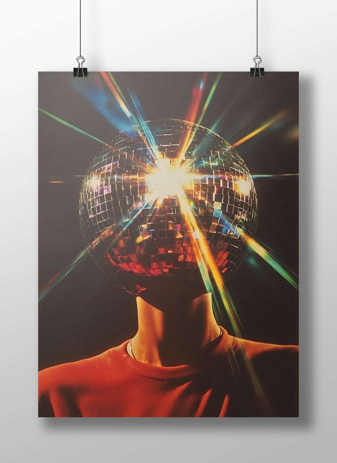 Disco Ball Main Subject: Disco Ball Matte BoizzBoard rigid print — Art wall art India | PosterBoizz