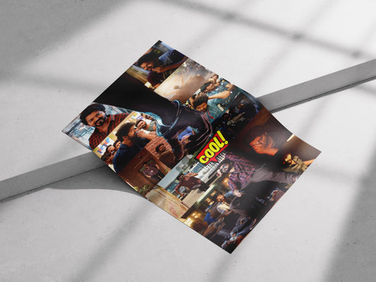 Master Vijay Poster – Thalapathy Tamil Movie Collage Wall Art | South Indian Cinema Action Hero Print