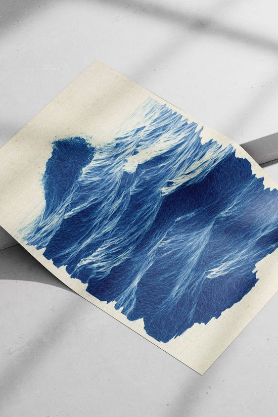 Ocean Wave Main Subject: Ocean Wave Matte poster print — Art wall art India | PosterBoizz