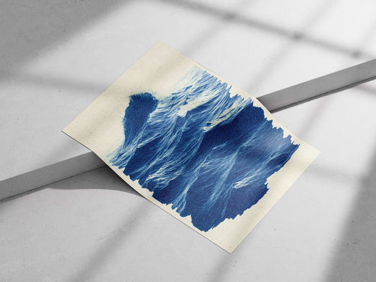 Ocean Wave Main Subject: Ocean Wave Matte poster print — Art wall art India | PosterBoizz