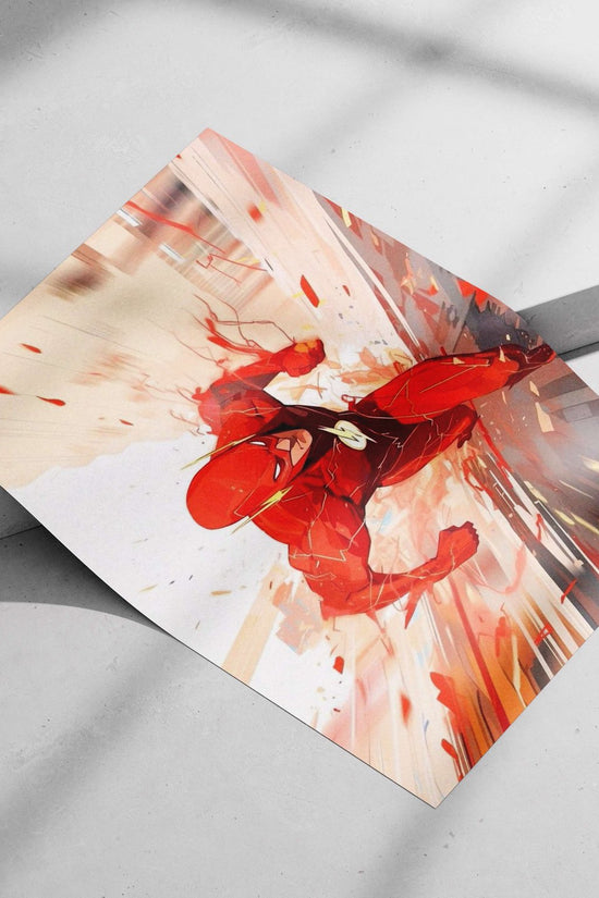 The Flash Main Subject: The Flash Matte poster print — Superhero wall art India | PosterBoizz