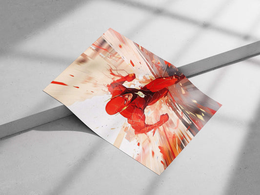 The Flash Main Subject: The Flash Matte poster print — Superhero wall art India | PosterBoizz