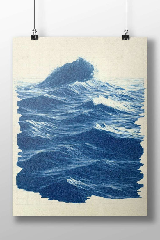 Ocean Wave Main Subject: Ocean Wave Matte BoizzBoard rigid print — Art wall art India | PosterBoizz