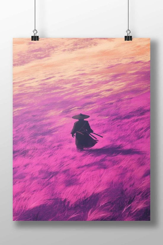 A samurai Main Subject: A samurai Matte BoizzBoard rigid print — Anime wall art India | PosterBoizz
