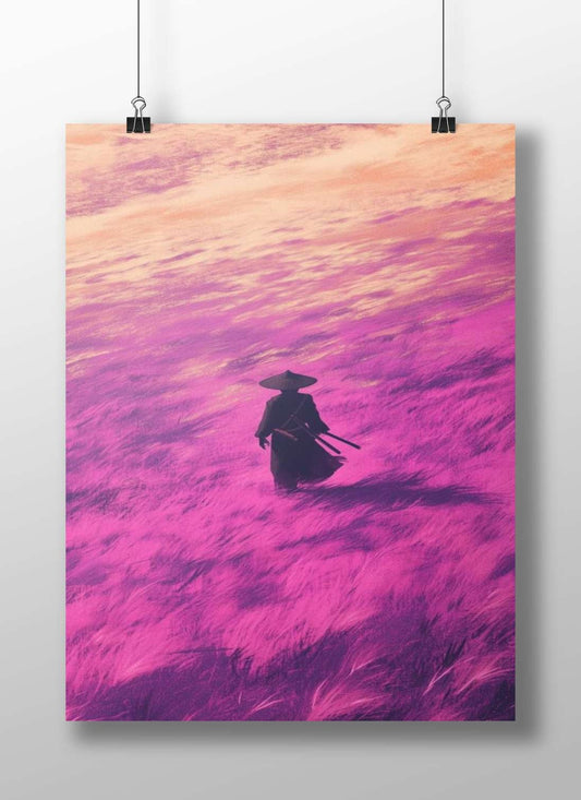 A samurai Main Subject: A samurai Matte BoizzBoard rigid print — Anime wall art India | PosterBoizz