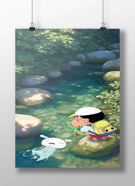 Crayon Shin-chan (anime franchise) Main Subject: Crayon Shin-chan (anime franchise) Matte BoizzBoard rigid print — Anime