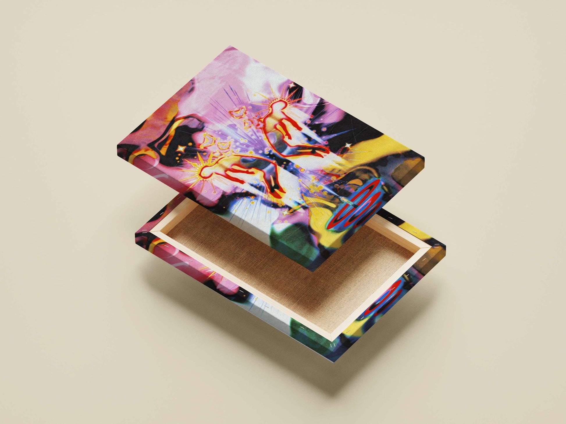 Pink Flamingo Psychedelic - Butterfly Poster