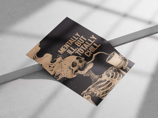 Skeleton Main Subject: Skeleton Matte poster print — Art wall art India | PosterBoizz