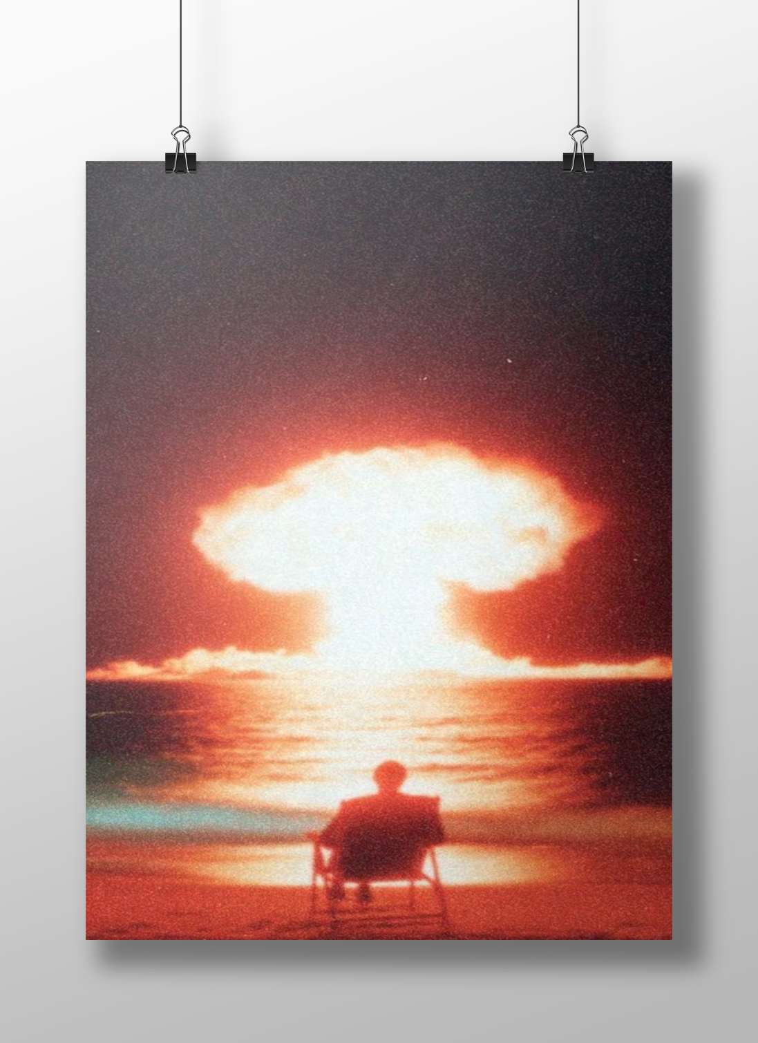 The Day After (1983) The Day After Apocalyptic Mushroom Cloud Post-Nuclear Explosion Poster – Historical