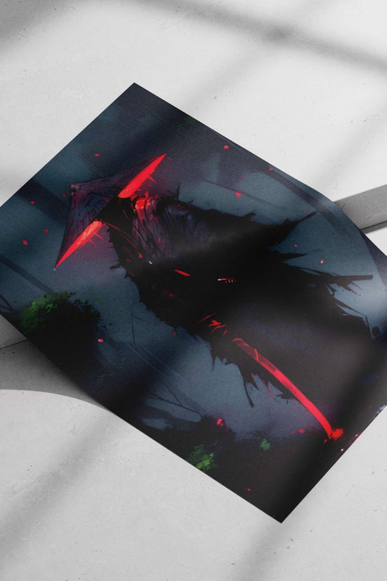 A stylized samurai-inspired warrior Musashi Miyamoto - Samurai Legend Poster