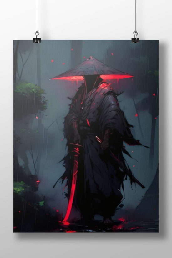 A stylized samurai-inspired warrior Musashi Miyamoto - Samurai Legend Poster