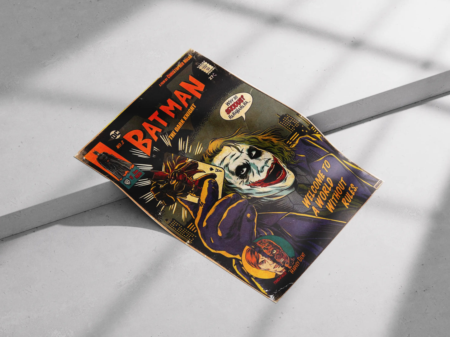 The Dark Knight Poster: "Why So Serious?" Comic Art Print
