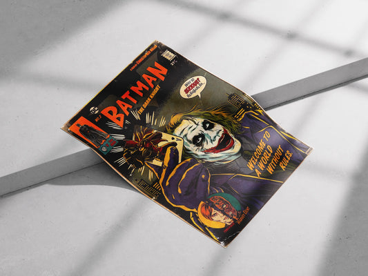 The Dark Knight Poster: "Why So Serious?" Comic Art Print