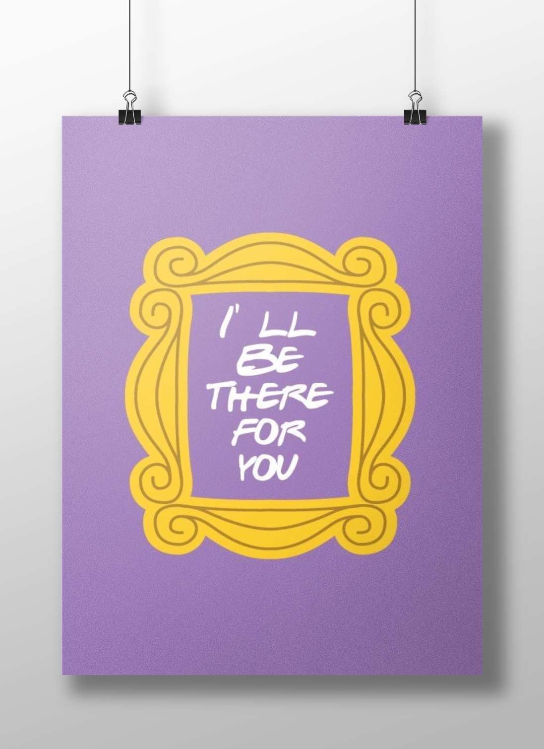 Yellow Frame from Friends Main Subject: Yellow Frame from Friends Matte BoizzBoard rigid print — Series wall art India |